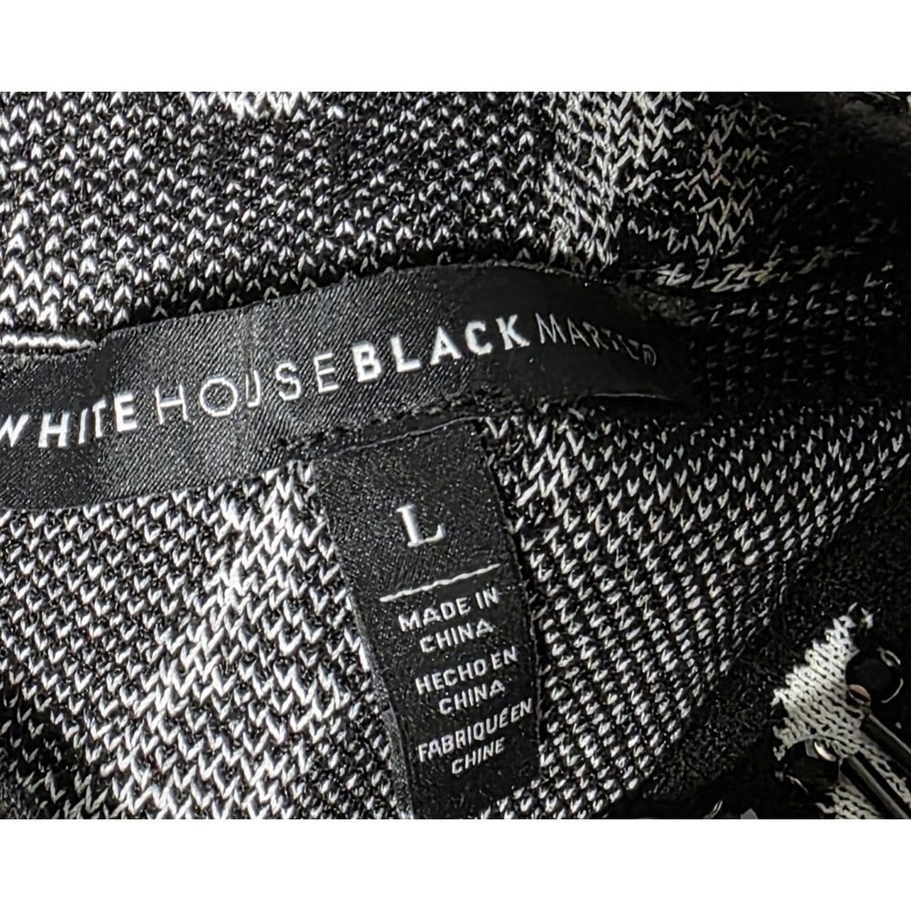 White House Black Market Knit Mock  Beaded Neck Brushed Halter Top Size Large - Picture 3 of 8